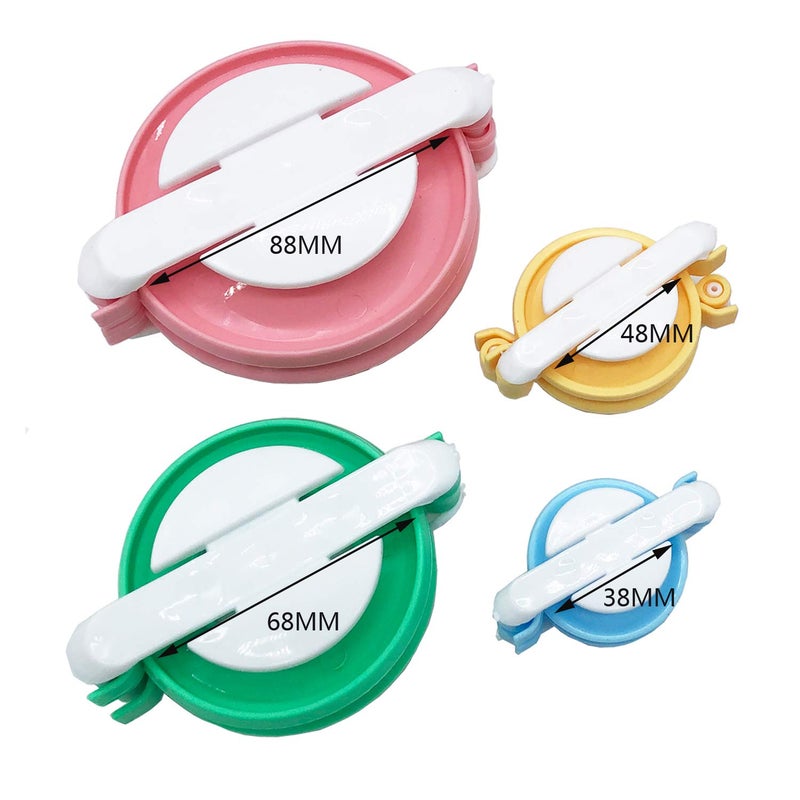 Wayion Pom Pom Maker Art DIY 4 Size Fluff Ball Bobble Weaver Needle Craft Knitting Wool Tool Kit with a Thread Cutter Scissors - Image 2